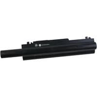 Black BTI 9-cell battery for Dell Studio XPS 13, cylindrical shape with flat base and connector pins.