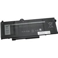 Black BTI 0VXD57 compatible 64Wh 4-cell battery for Latitude 5421 with label and safety icons.