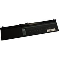 Black BTI 97Wh 6-cell battery for DELL Precision, rectangular shape with label and connector strip on top edge.