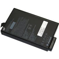 Black BTI 9-cell battery for GETAC X500 with white label and connector port on the side.