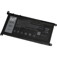 Black BTI 42Wh 3-cell laptop battery with white text, compatible with Dell Inspiron and Vostro models.