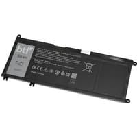Black BTI 4-cell 56Wh laptop battery with white text and symbols, rectangular shape, for Dell Latitude models.