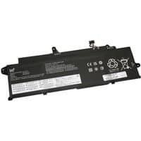 Black BTI 57Wh 4-cell battery for Lenovo X13 Yoga G3, rectangular with white label and connector cable.