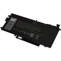 Black BTI replacement battery for Dell Latitude 5289, rectangular with printed specifications and connector ports.