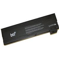 Black BTI replacement laptop battery for Lenovo models, rectangular with white text and connector on one end.