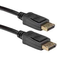 Black Cablenet 3m DisplayPort 1.4 cable with gold-plated male connectors for 8K@60Hz, 4K@120Hz displays.