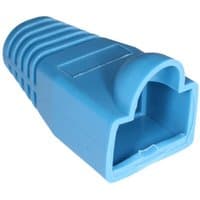 Blue Cablenet RJ45 Bubble Boot, 6mm, ribbed texture, rounded top with open end for cable protection.