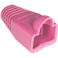 Pink Cablenet RJ45 bubble boot, 6mm, with ribbed grip and rounded end.