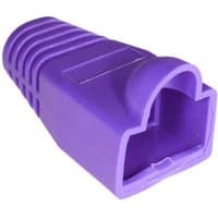 Violet Cablenet RJ45 Bubble Boot, 6mm, with ribbed texture and rounded end for cable protection.