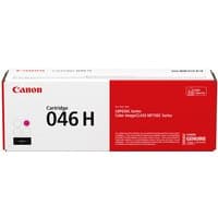 Canon 046 H magenta toner cartridge in white and red box with Canon branding and product details.