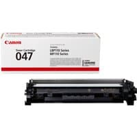 Canon 047 black toner cartridge with white and red packaging, compatible with LBP110 and MF110 series printers.