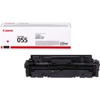 Canon 055 magenta toner cartridge, black casing, with white and red branded packaging box.