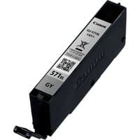 Black Canon CLI-571XL high yield grey ink cartridge with QR code and model details on label.