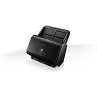 Black Canon imageFORMULA DR-C240 scanner with duplex capability, compact design, and front paper tray.