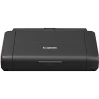 Black Canon MAXIFY BX110 inkjet printer, compact design, Wi-Fi enabled, with Canon logo on top.