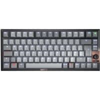 Black Cherry KW 300W MX keyboard with copper accents, grey keys, USB and Bluetooth, UK QWERTY layout.