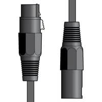 Black Citronic 0.5m microphone lead with XLR female to XLR male connectors, ribbed grip design.