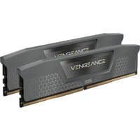 Corsair Vengeance memory module, 64 GB DDR5, 2 x 32 GB, 5600 MHz, sleek gray design with Vengeance logo.