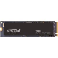Crucial T500 internal SSD, 4TB, M.2 PCIe 4.0 NVMe, black with gold connector and white branding.
