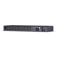 CyberPower PDU41004 power distribution unit, black, 1U, 8 AC outlets, digital display, network ports on front panel.