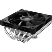 Black DeepCool AN600 processor air cooler with 12 cm fan, aluminum fins, and sleek design.