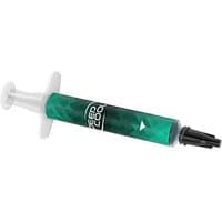 Green and black DeepCool Z10 thermal paste syringe with white plunger and black cap.