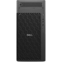Black Dell tower PC with textured front panel, optical drive, and multiple USB ports on the front.