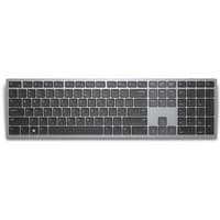 Dell Pro Plus Keyboard KB700, UK QWERTY layout, slim design, black keys with white lettering, silver frame.