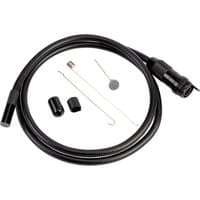 Black Draper camera probe with 8.5mm lens, flexible cable, and accessory hooks and caps.
