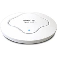 White DrayTek VigorAP 912C wireless access point with circular design and central LED indicator.