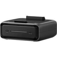 Black EcoFlow EFEB300 portable power station accessory with sleek design and front panel indicator lights