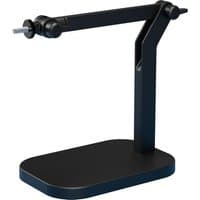 Black Elgato Wave Desk Stand with adjustable arm and rectangular base, designed for microphones.