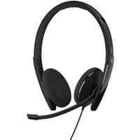 Black EPOS ADAPT 160T USB II headset with dual padded ear cups and adjustable boom microphone.