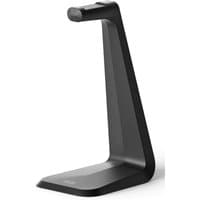 Black EPOS IMPACT CH 40 headset stand with sleek, angular design and sturdy base.