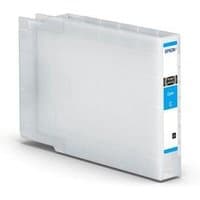 Epson cyan ink cartridge with blue label, transparent casing, model C13T04C24N, for 1.7K pages ISO/IEC 19752.