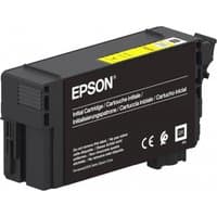 Black Epson ink cartridge with yellow label, model C13T40D440, 50ml capacity for Epson SC-T 3100 printer.