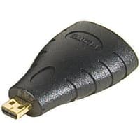 Black EXC micro HDMI to HDMI cable gender changer with textured grip design