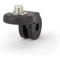 Black Exposure action camera bracket light mount with threaded metal screw and dual slot attachment.