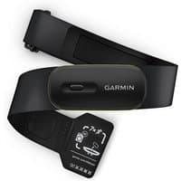Black Garmin HRM 600 heart rate monitor with adjustable strap and central sensor module.