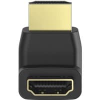 Black Hama HDMI Type A cable gender changer with gold-plated connectors and compact rectangular design.
