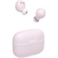 Pink Hama Freedom Buddy II TWS in-ear Bluetooth headset with compact charging case.
