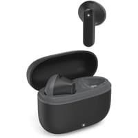 Black Hama Freedom Light II TWS in-ear Bluetooth headset with sleek charging case and minimalist earbud design.
