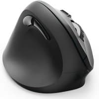 Black Hama wireless vertical ergonomic optical mouse with six buttons, designed for left-handed use.