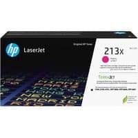 HP 213X High Yield Magenta LaserJet Toner Cartridge, black box with colorful text and HP logo.