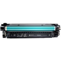 Black HP 508X magenta toner cartridge with turquoise drum and white text on the side.