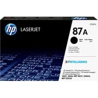 Black HP 87A LaserJet toner cartridge box with blue and white text, featuring JetIntelligence branding.