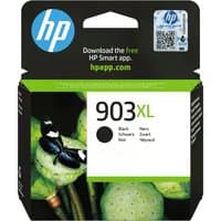 HP 903XL black ink cartridge in green and black packaging with HP logo and QR code.