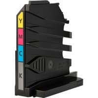 Black HP Laser Toner Collection Unit with color-coded yellow, magenta, cyan, and black labels on the side.