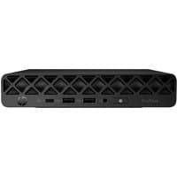 Black HP ProDesk 4 Mini G1i desktop with diamond-patterned front grill, USB ports, and power button.