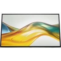 HP Series 5 Pro 27 inch QHD monitor, black bezel, sleek design, vibrant display with colorful abstract wave pattern.